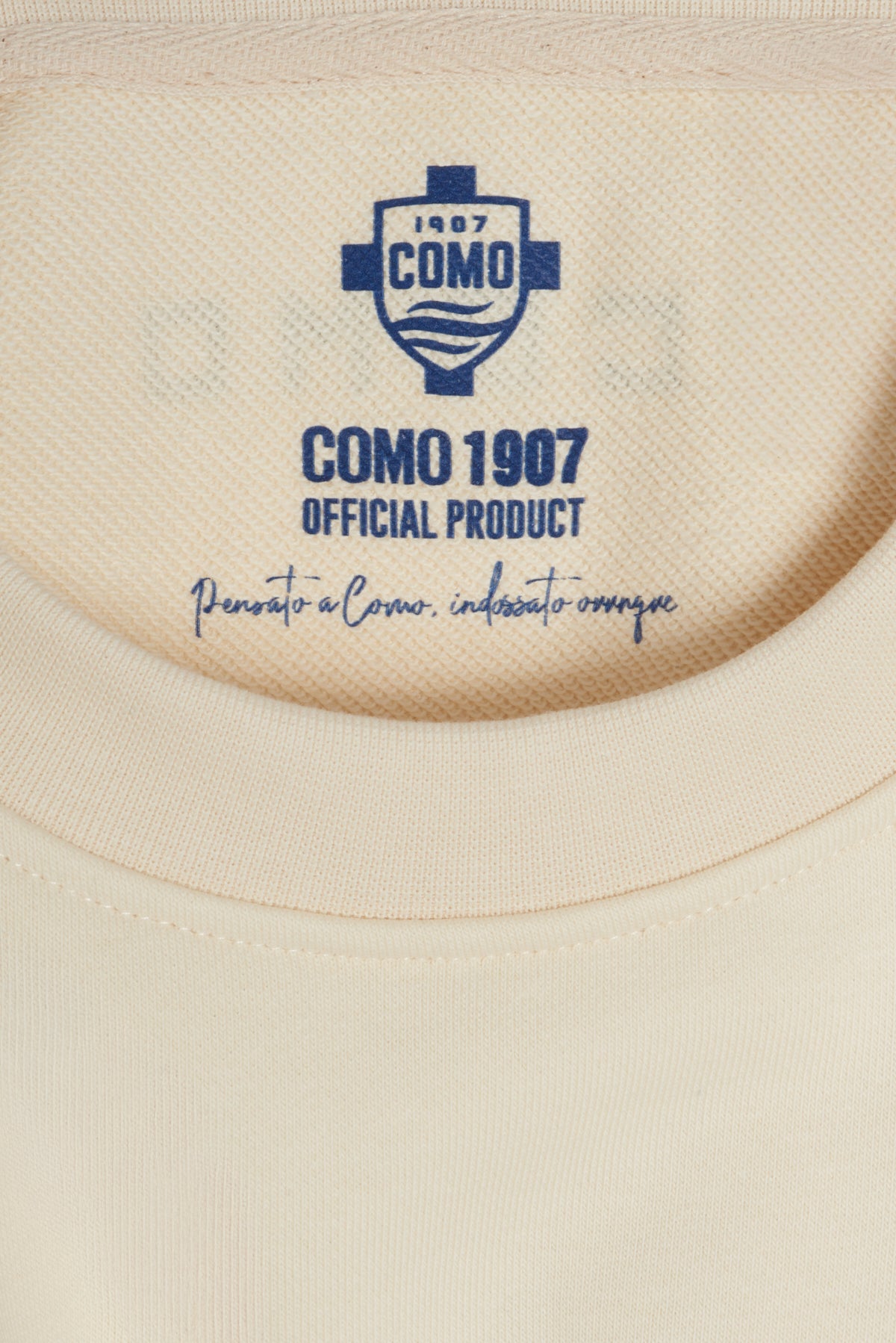 Felpa Girocollo Crema Distinti Como 1907