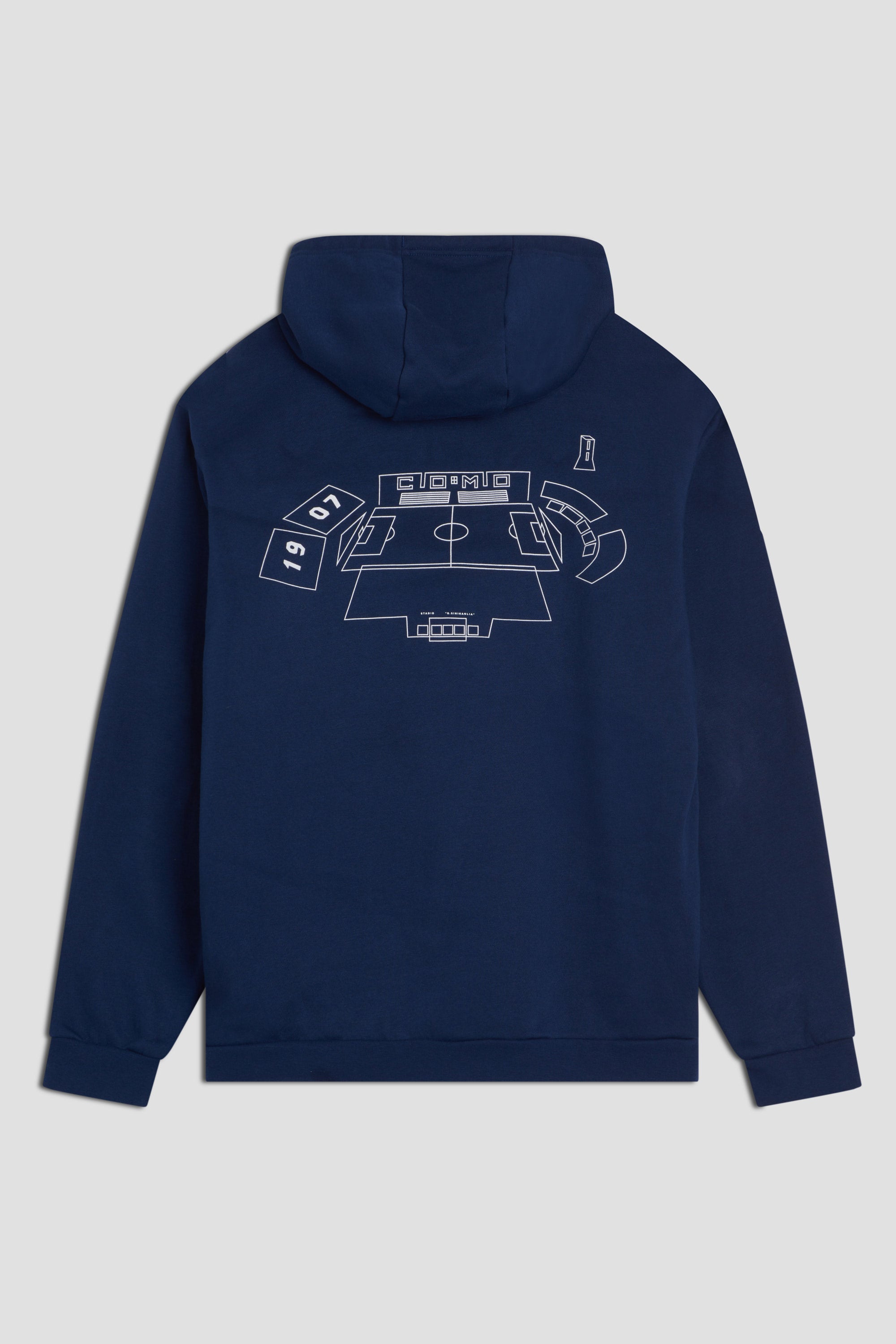 FELPA NAVY CON CAPPUCCIO STADIO ADIDAS X COMO 1907