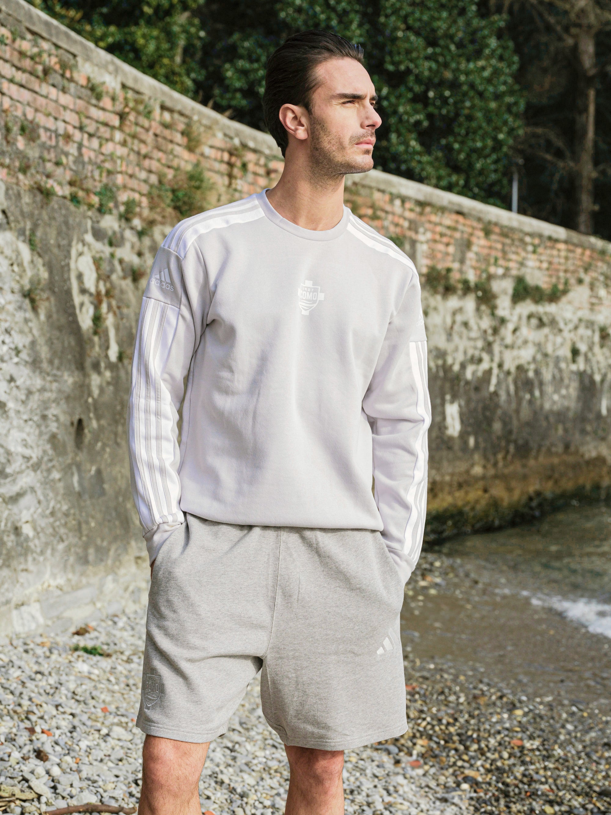 Grey Track Shorts Adidas X Como 1907