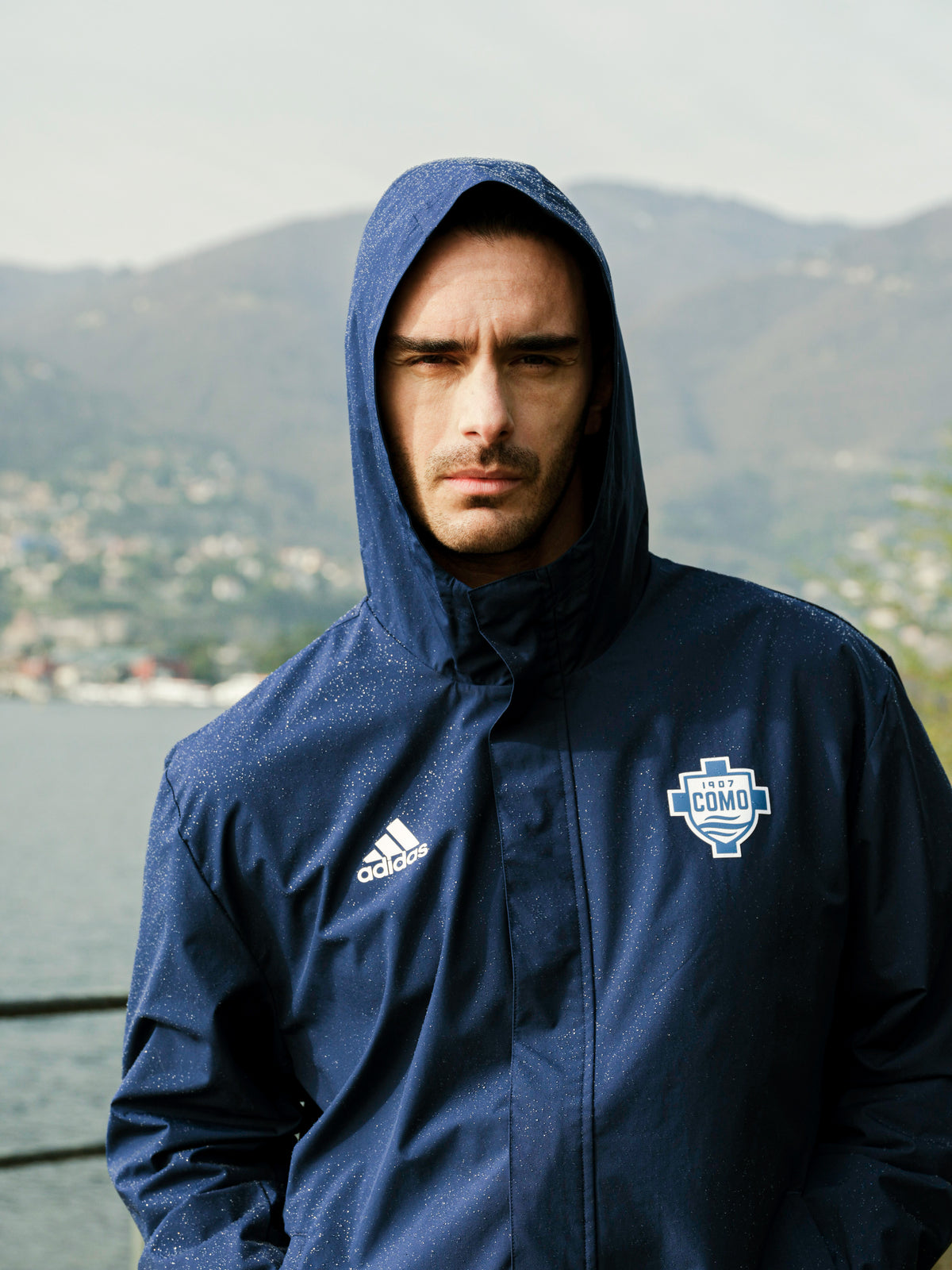 Navy Blue Waterproof Jacket Adidas X Como 1907
