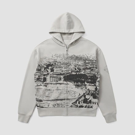 Como 1907 Stadium Zip Hoodie Light Grey 