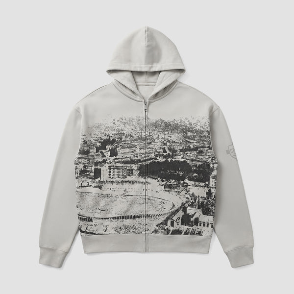 Como 1907 Stadium Zip Hoodie Light Grey 