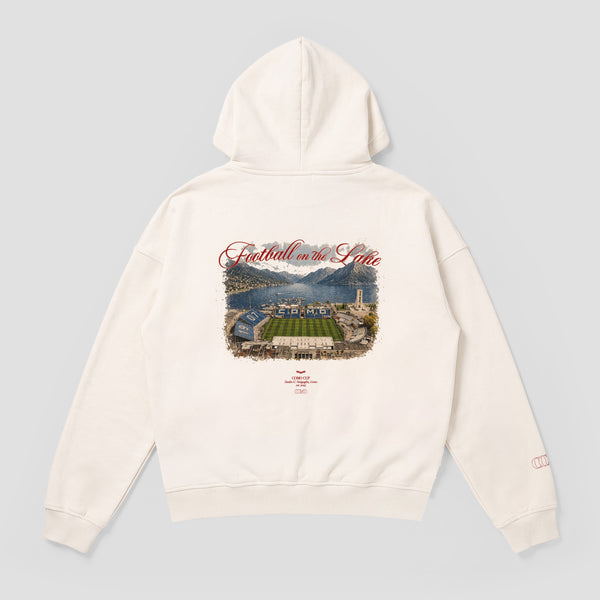 Como Cup 2026 Felpa con Zip e Cappuccio Color Crema