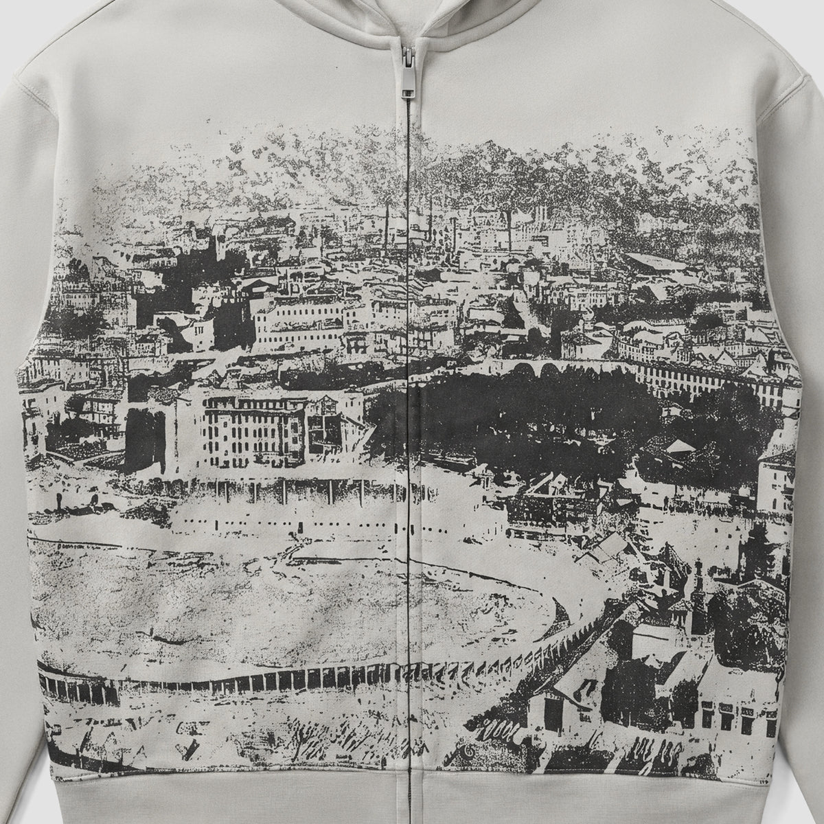 Como 1907 Stadium Zip Hoodie Light Grey 