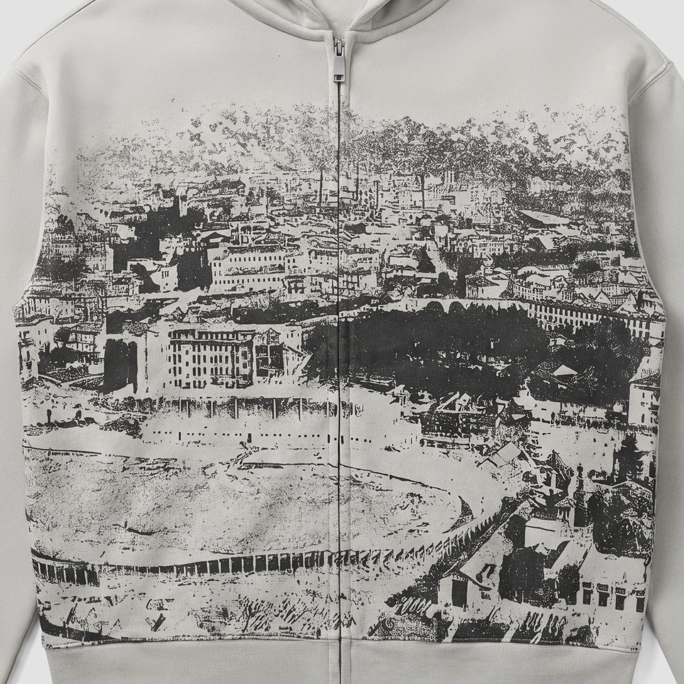 Como 1907 Stadium Zip Hoodie Light Grey 
