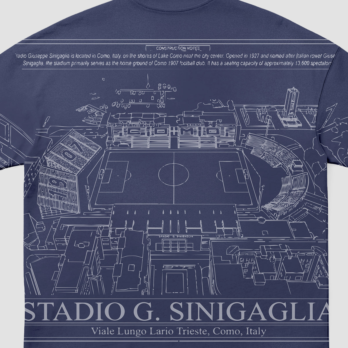 Como 1907 Stadium T-shirt Navy 