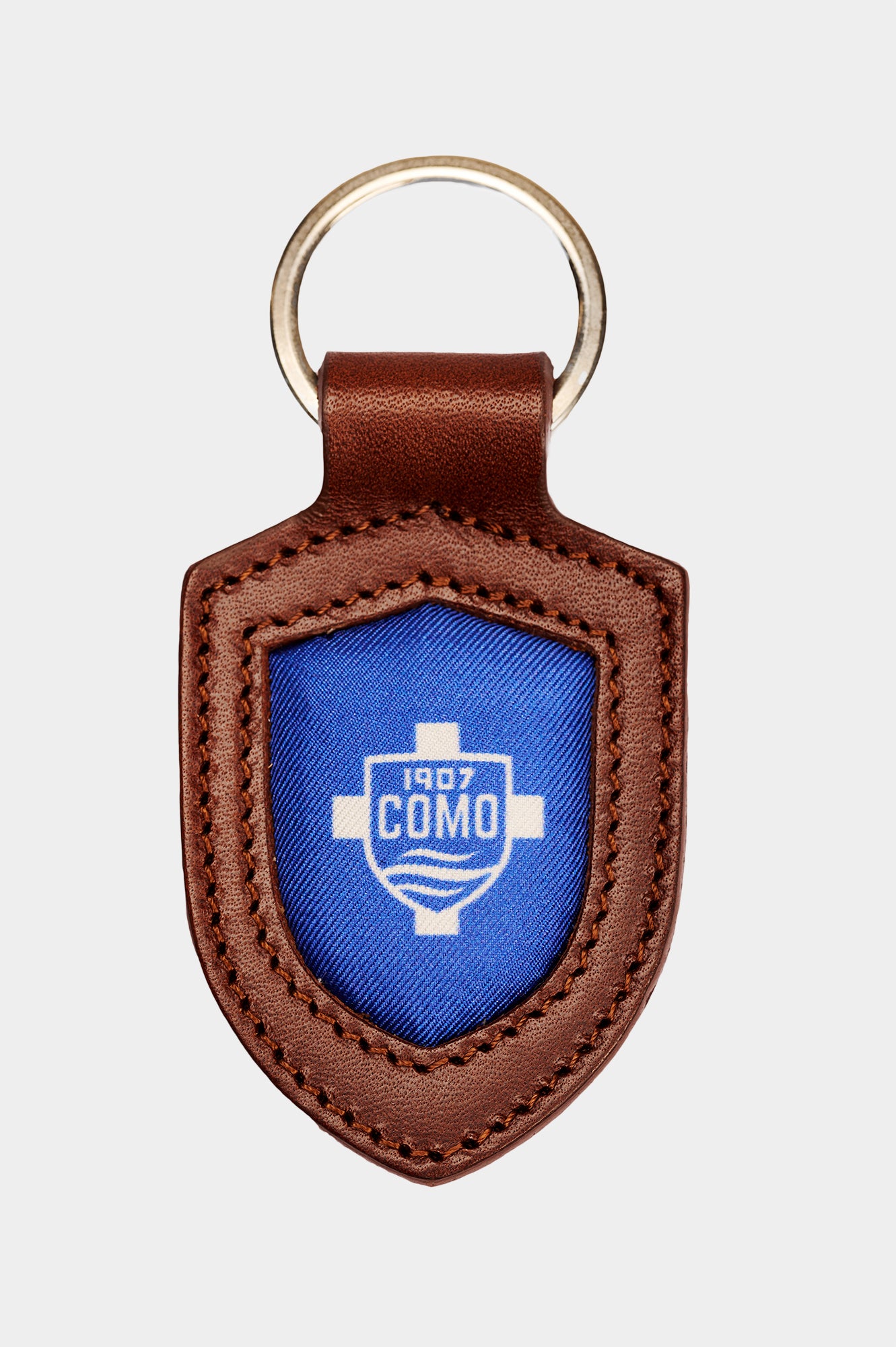 COMO 1907 KEYRING IN LEATHER AND SILK 