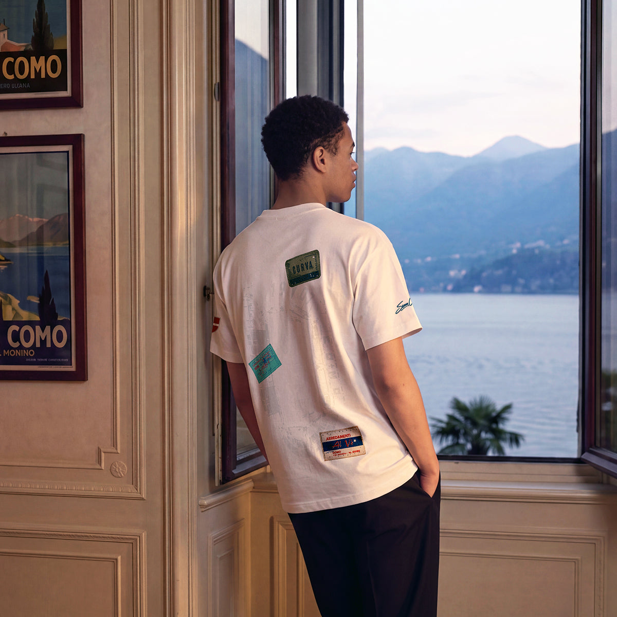 Adidas Como Sticker T-shirt Blue 
