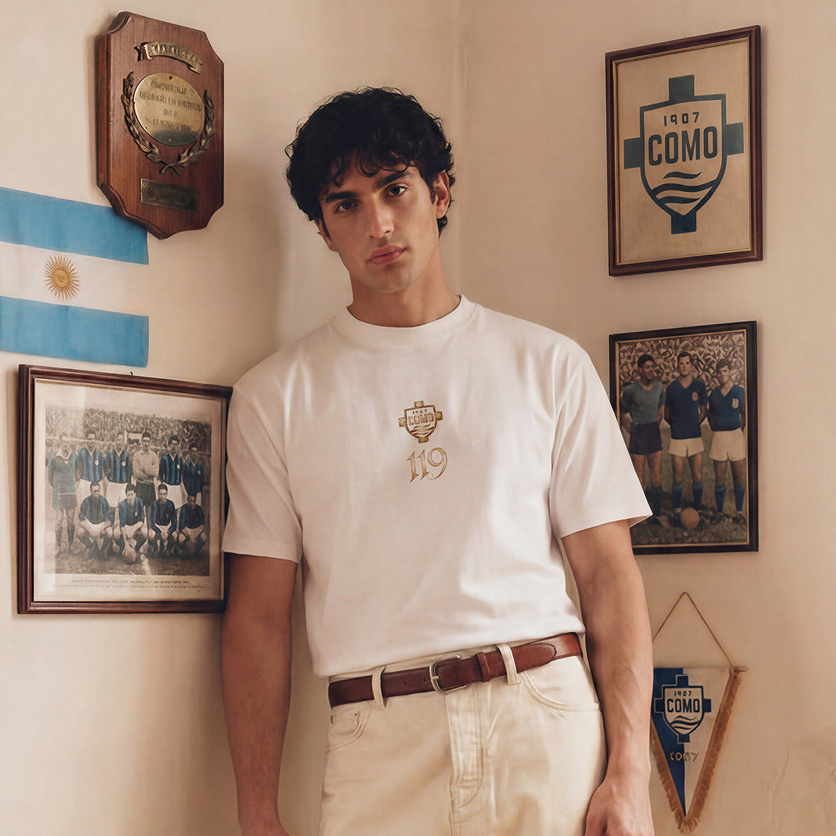 Como 1907 119th Anniversary T-shirt Off White