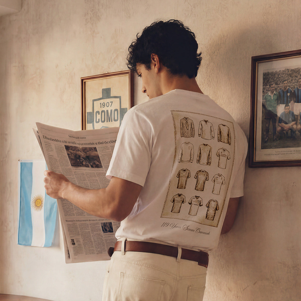 Como 1907 119th Anniversary T-shirt Off White