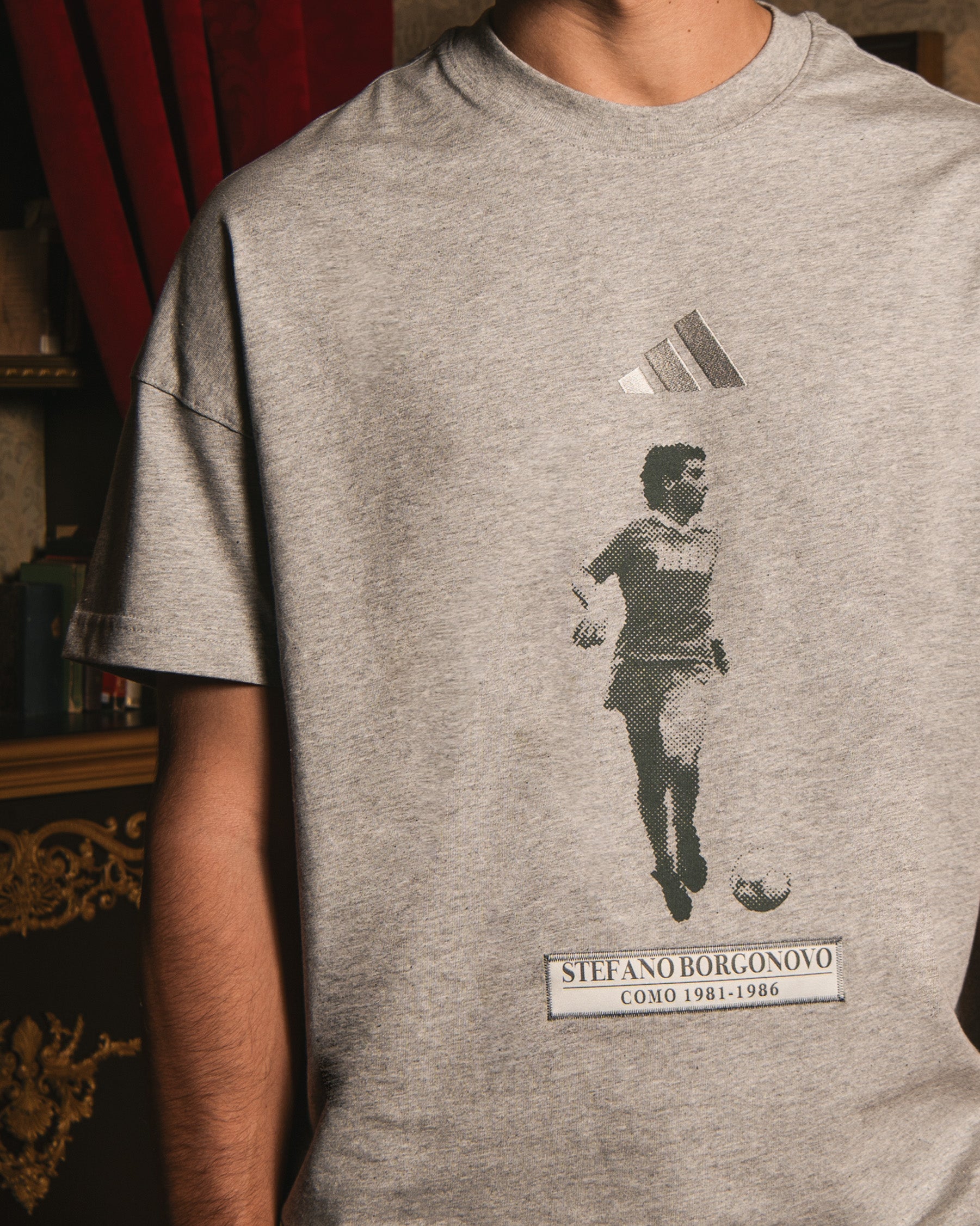 T-shirt Grigia Borgonovo Adidas X Como 1907