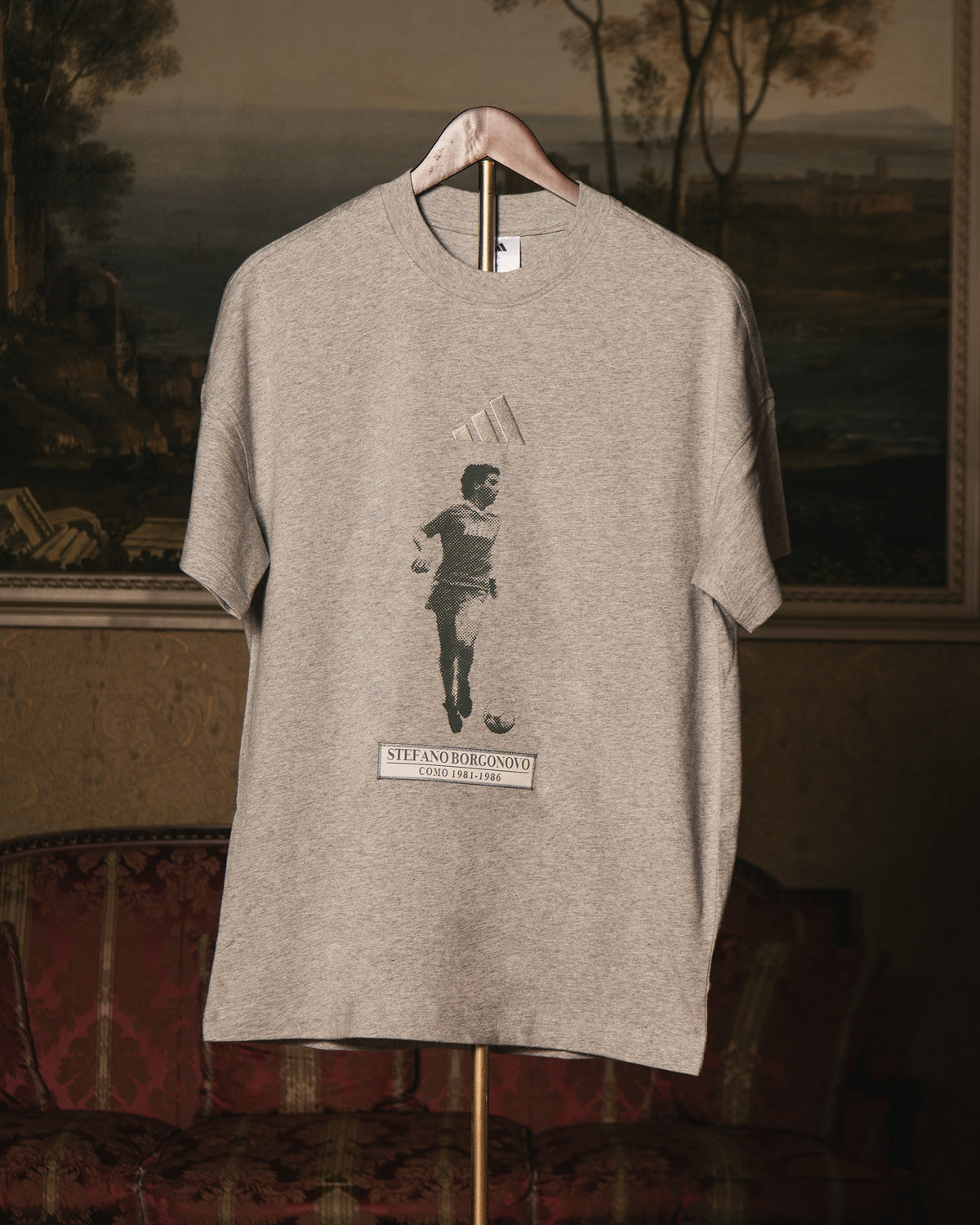 T-shirt Grigia Borgonovo Adidas X Como 1907