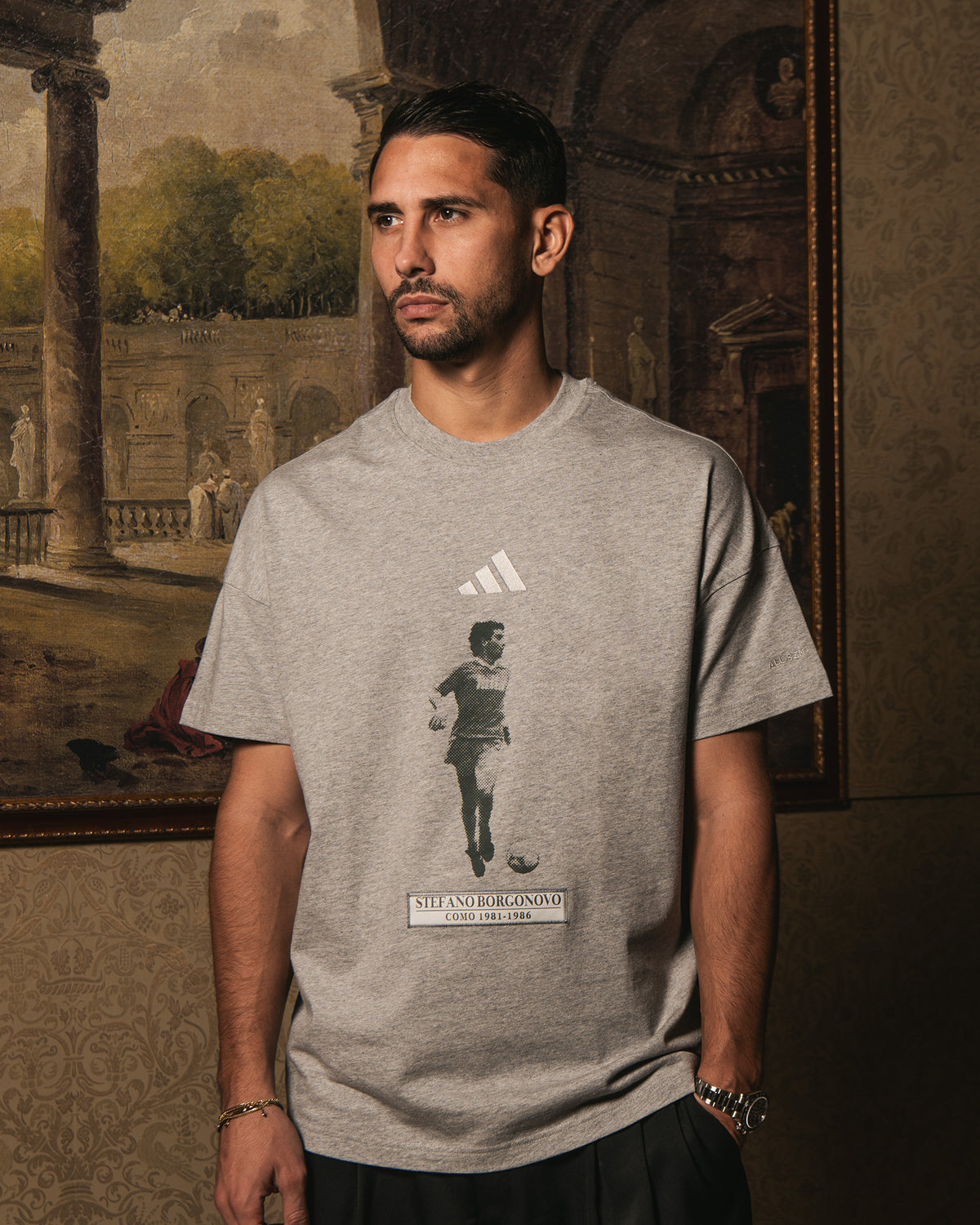 T-shirt Grigia Borgonovo Adidas X Como 1907