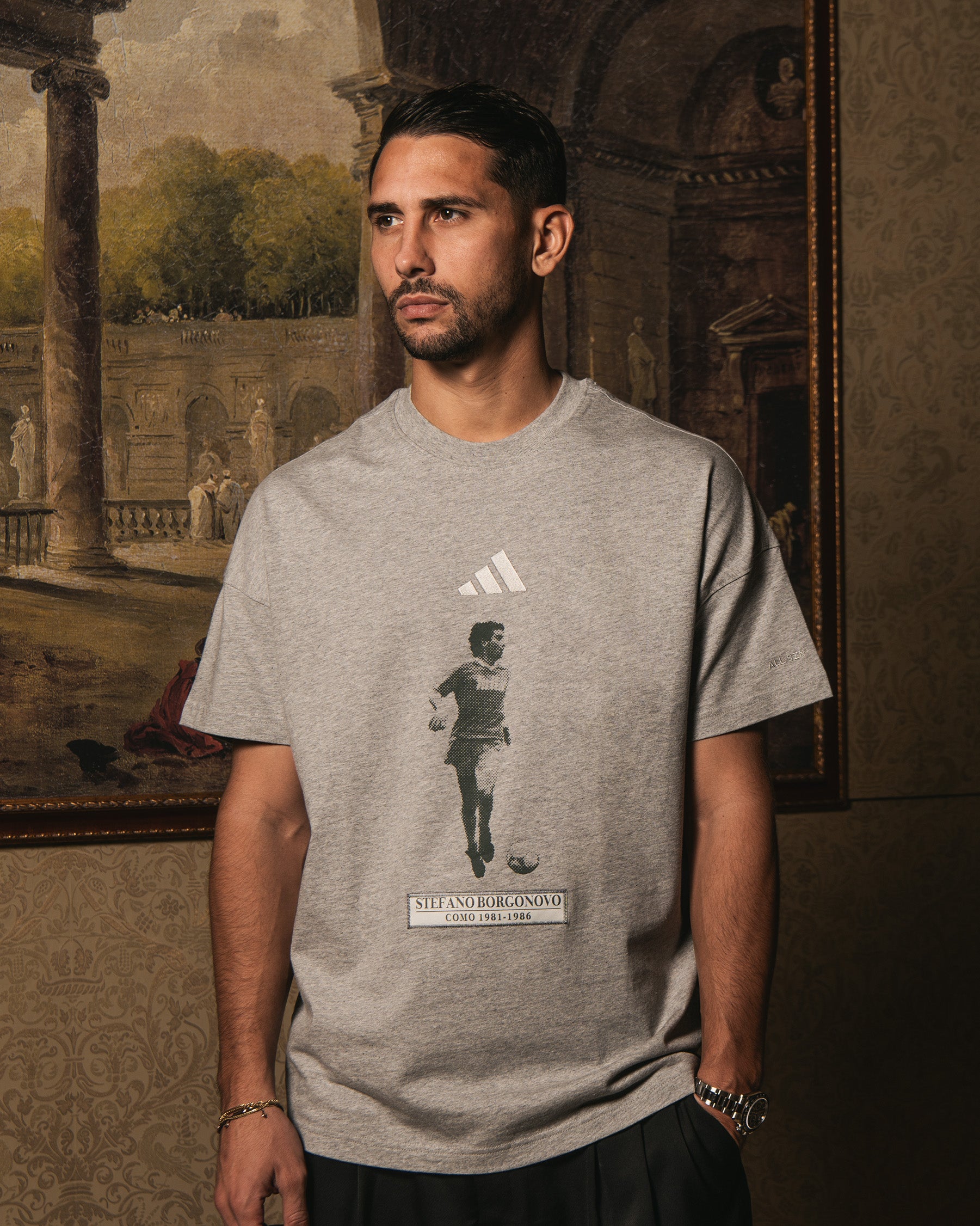 T-shirt Grigia Borgonovo Adidas X Como 1907