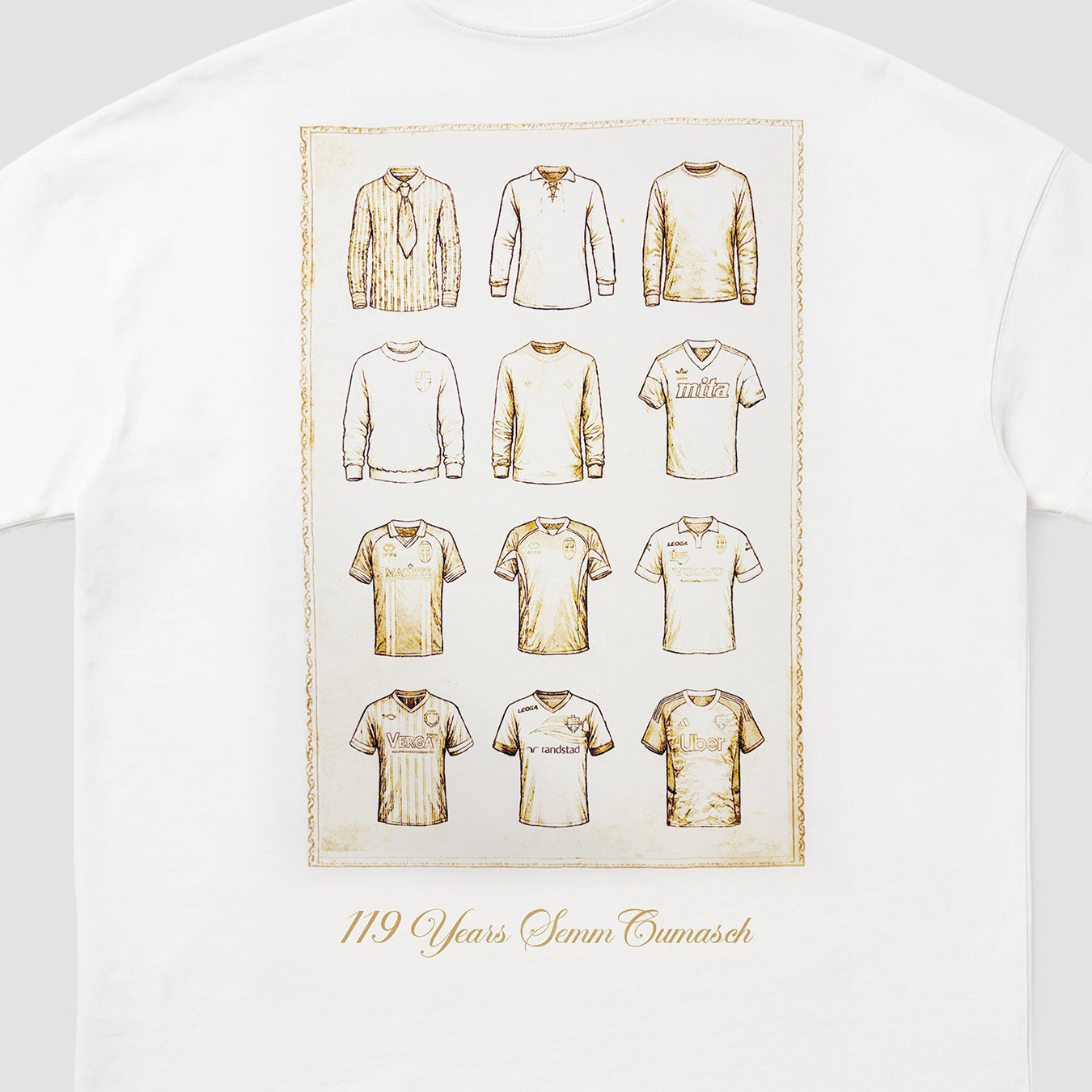 Como 1907 119th Anniversary T-shirt Off White