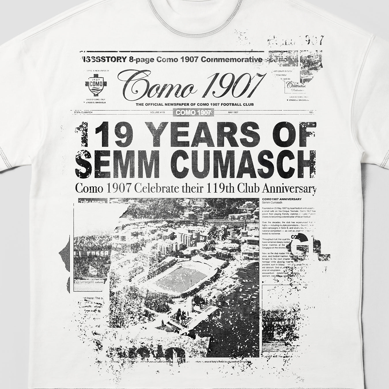 Como 1907 119th Anniversary T-shirt White