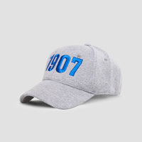 Grey Baseball Cap With Royal Embroidery Como 1907