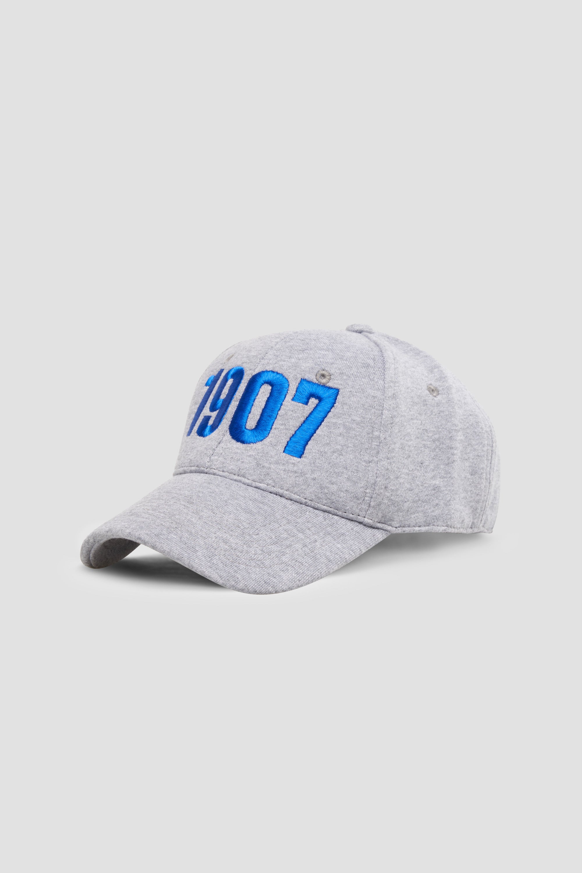 Grey Baseball Cap With Royal Embroidery Como 1907