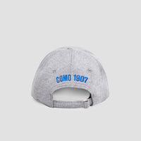 Grey Baseball Cap With Royal Embroidery Como 1907