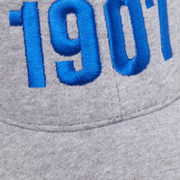 Grey Baseball Cap With Royal Embroidery Como 1907