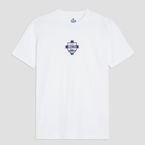 White T-shirt Regular Shield Como 1907