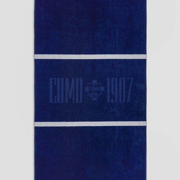 Telo Mare In Spugna Navy Righe Bianche Como 1907