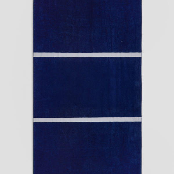 Telo Mare In Spugna Navy Righe Bianche Como 1907