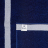 Navy White Stripes Beach Towel Como 1907