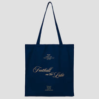 Football on the Lake Tote Bag Navy Blue