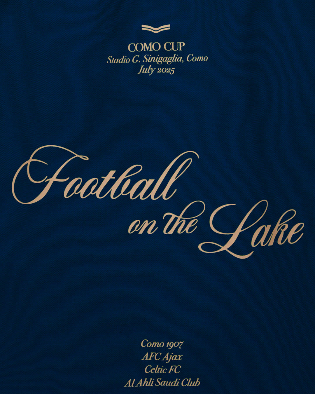 Football on the Lake Tote Bag Navy Blue