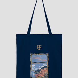 Football on the Lake Tote Bag Navy