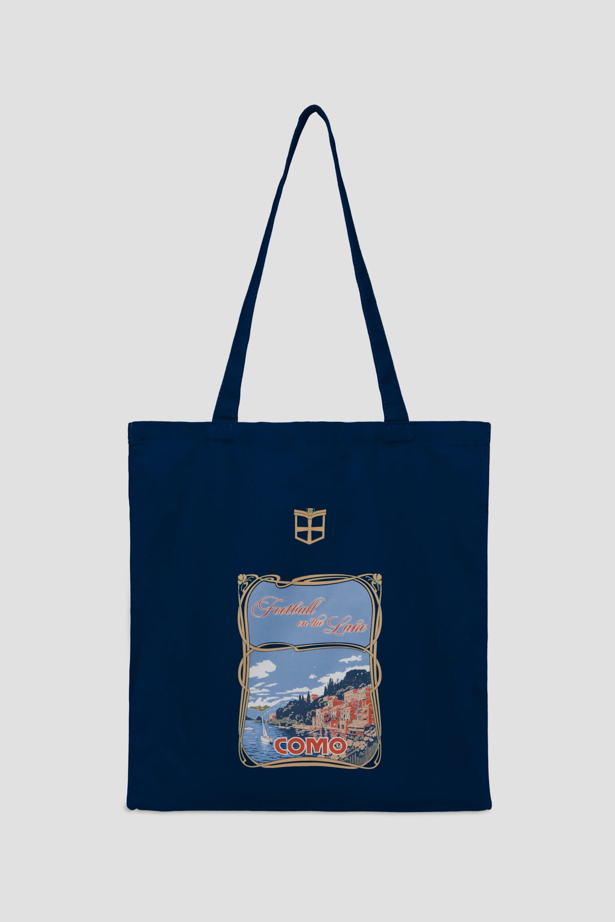 Football on the Lake Tote Bag Navy Blue