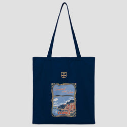 Football on the Lake Tote Bag Navy