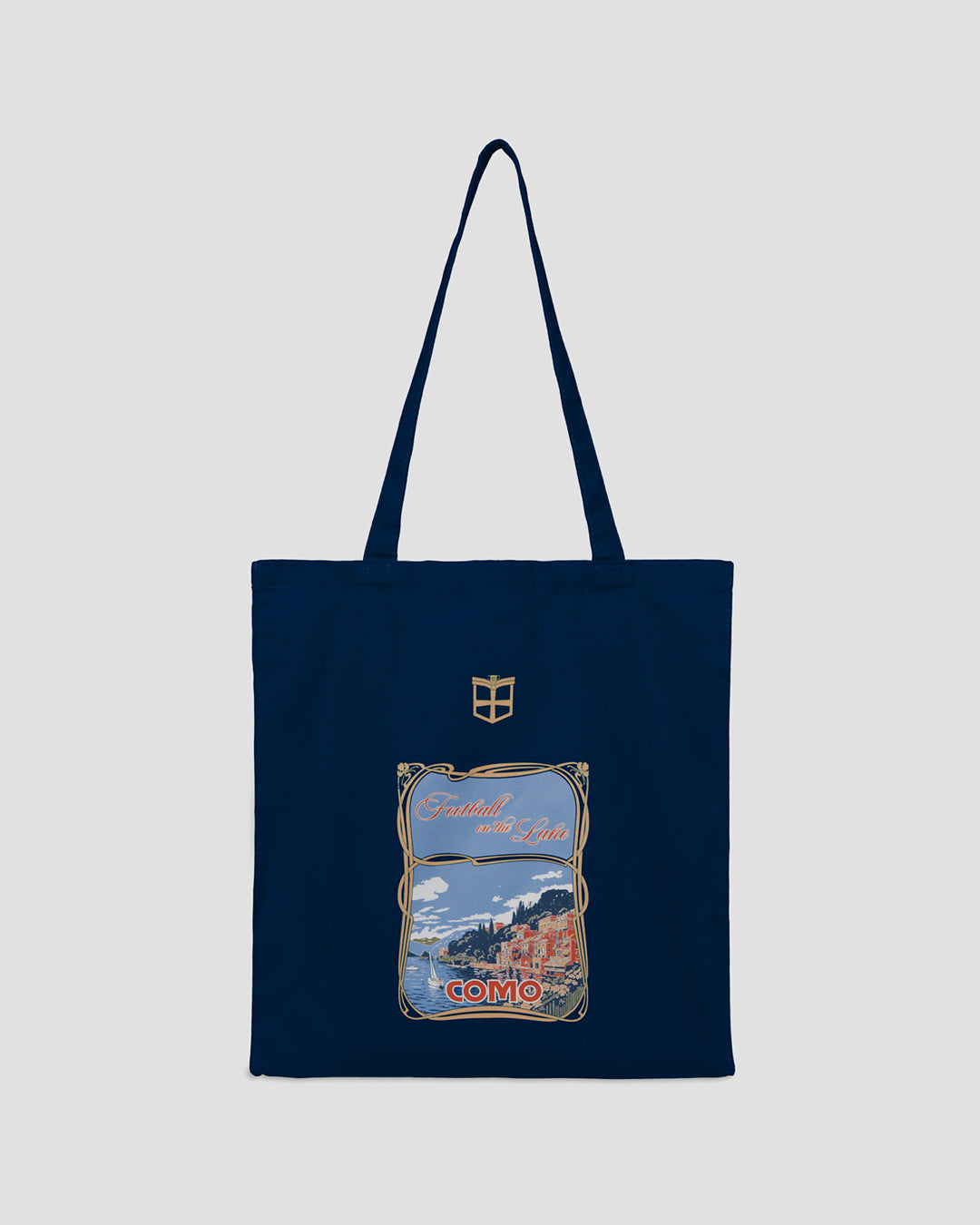 Football on the Lake Tote Bag Navy Blue