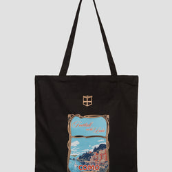 Football on the Lake Tote Bag Nero