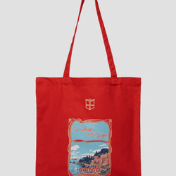 Football on the Lake Tote Bag Rosso