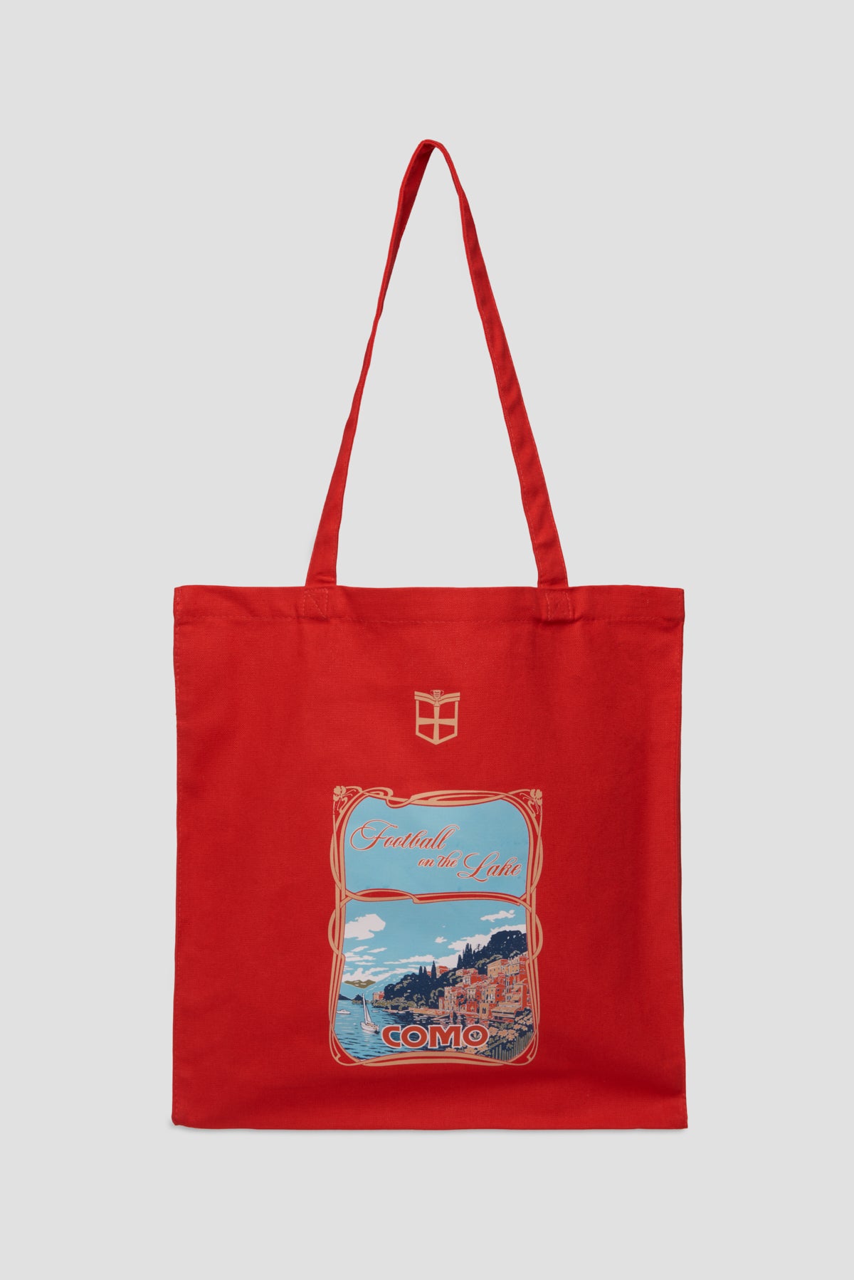 Football on the Lake Tote Bag Red