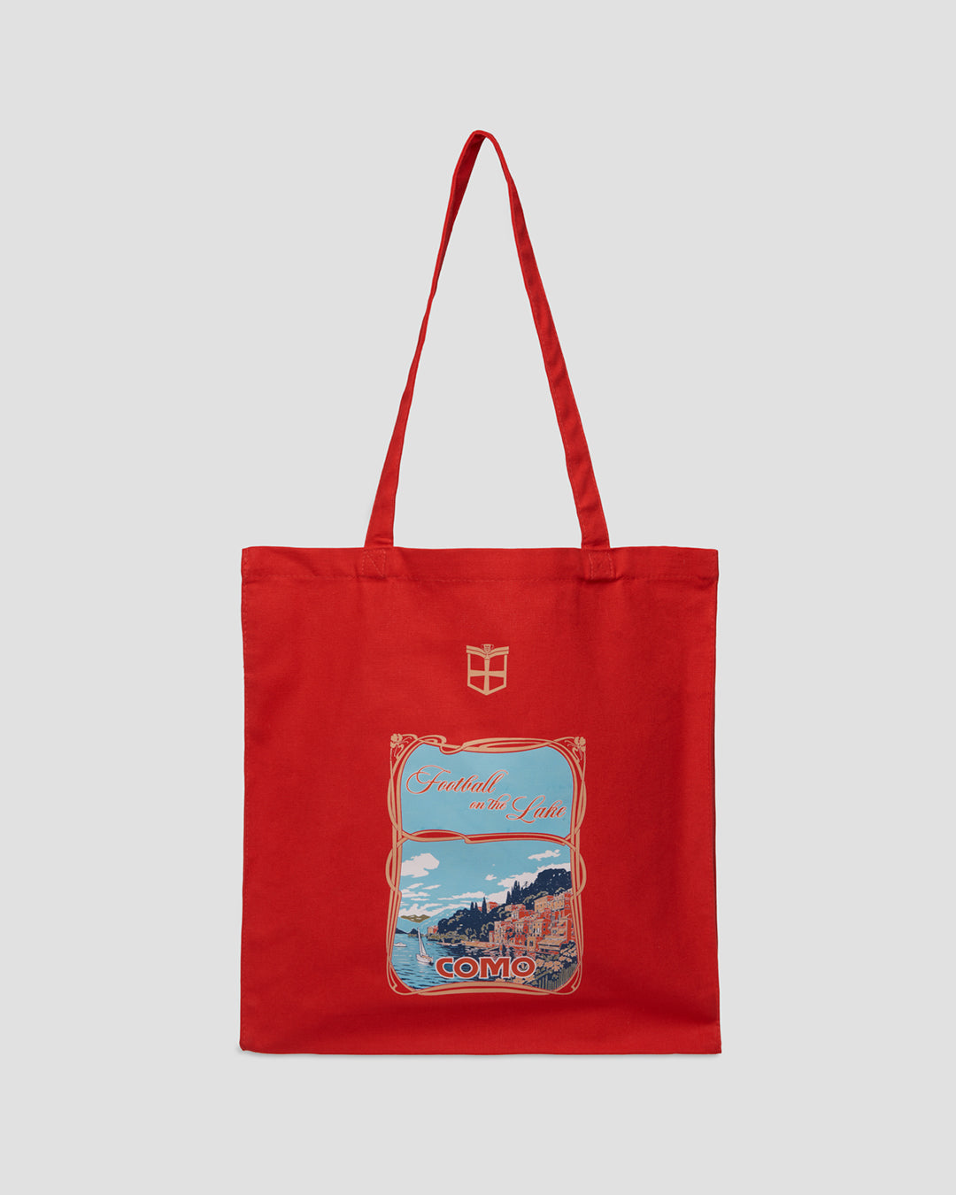Football on the Lake Tote Bag Red