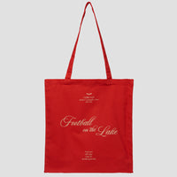 Football on the Lake Tote Bag Red