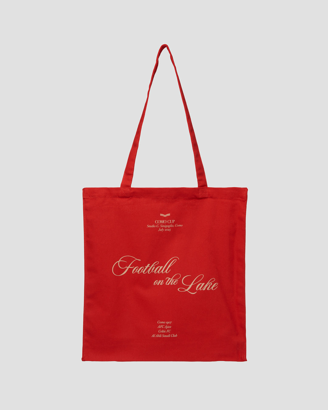 Football on the Lake Tote Bag Red