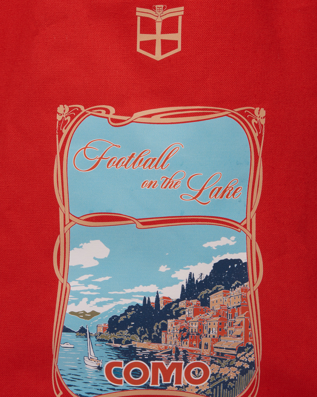Football on the Lake Tote Bag Red