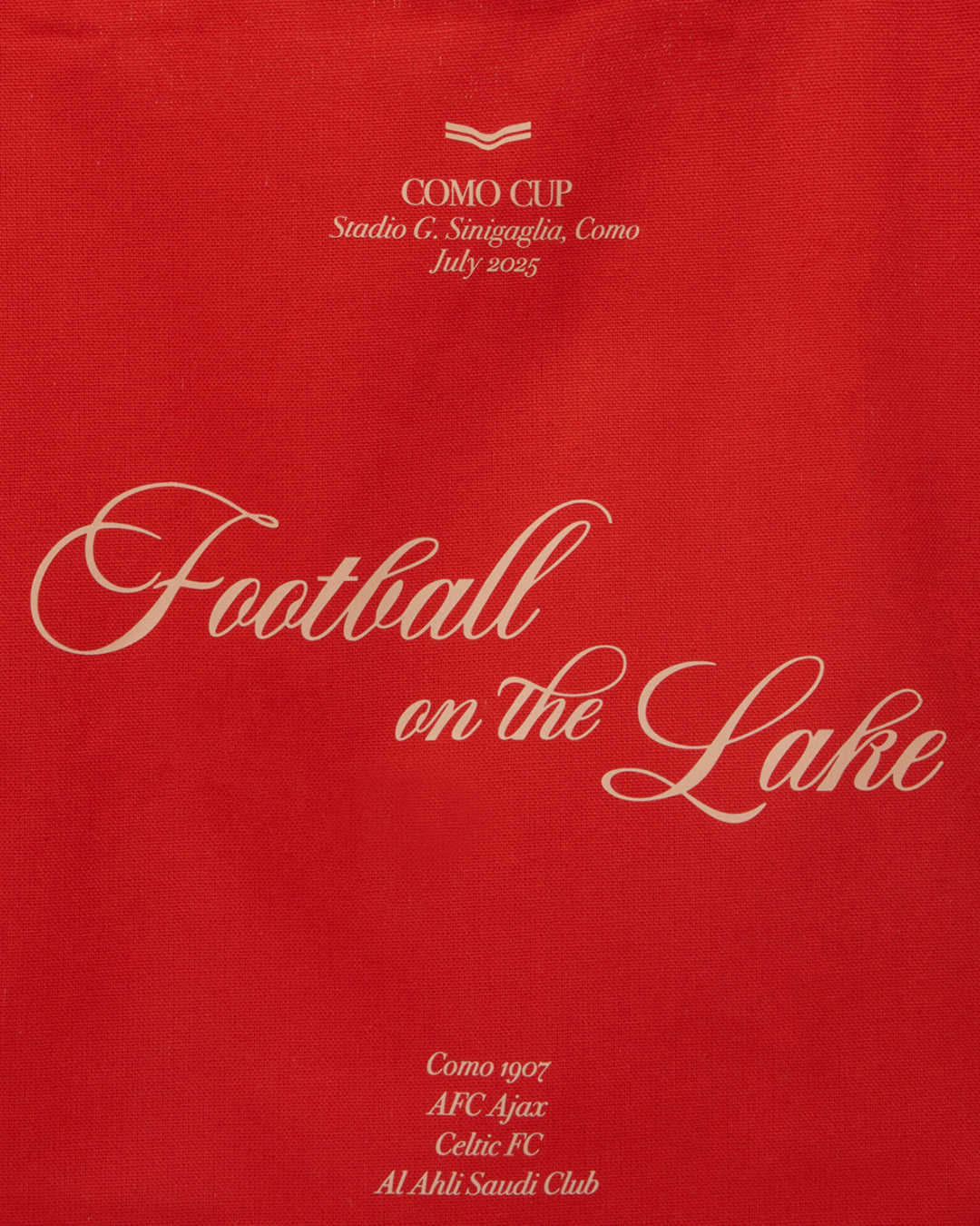 Football on the Lake Tote Bag Red