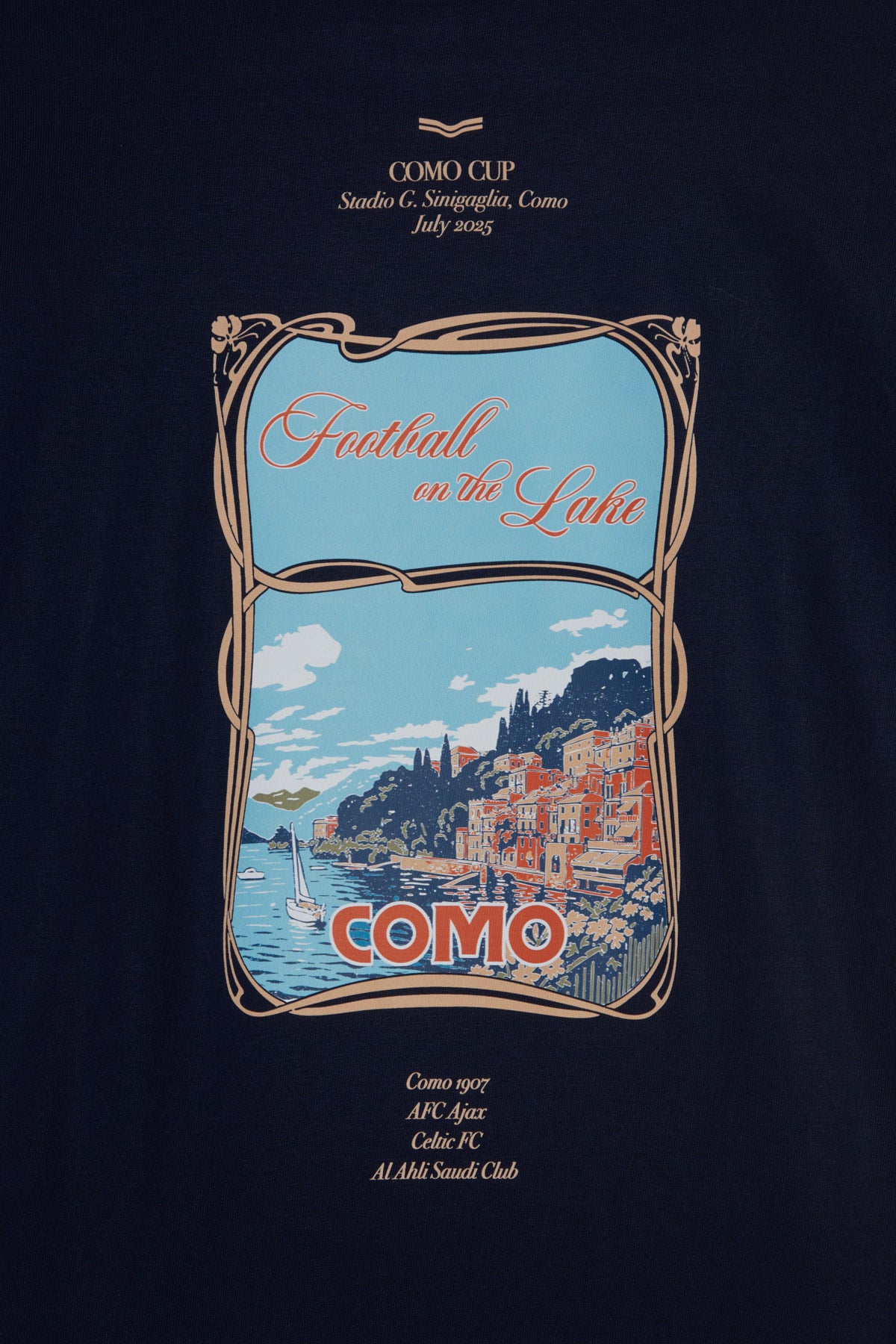Football on the Lake T-shirt Blue Navy 