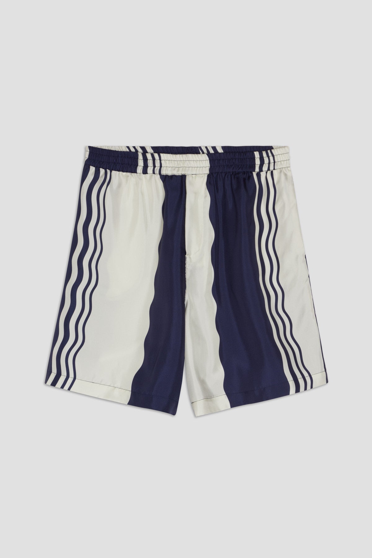 Como Cup Silk Shorts Navy Blue Waves
