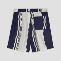 Como Cup Silk Shorts Navy Blue Waves