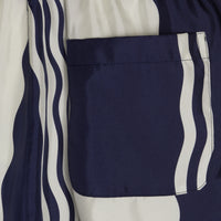 Como Cup Silk Shorts Navy Blue Waves
