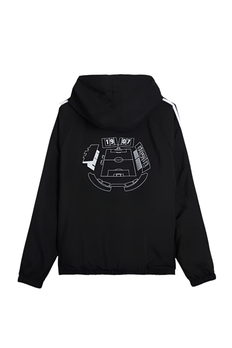 Sinigaglia Black Windproof Jacket Adidas X Como 1907