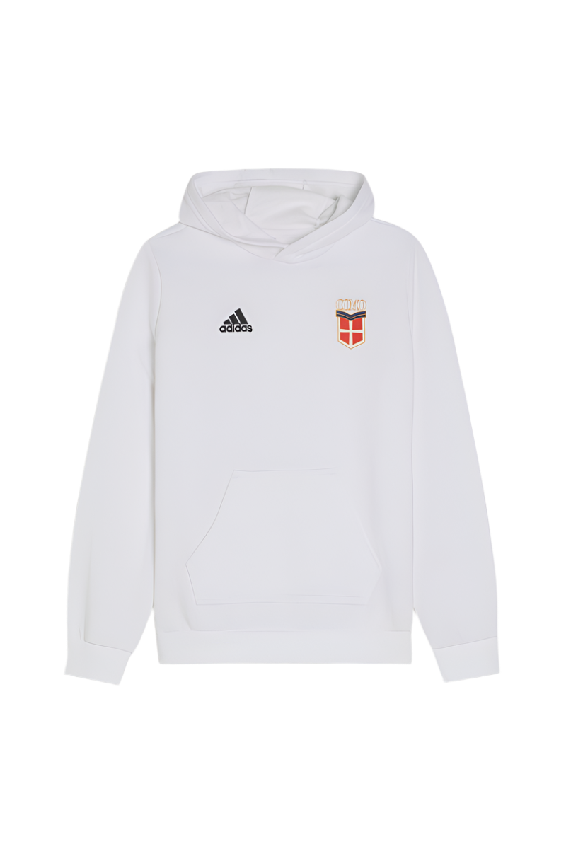 Felpa Bianca Con Cappuccio Crest Adidas X Como 1907 Bambino
