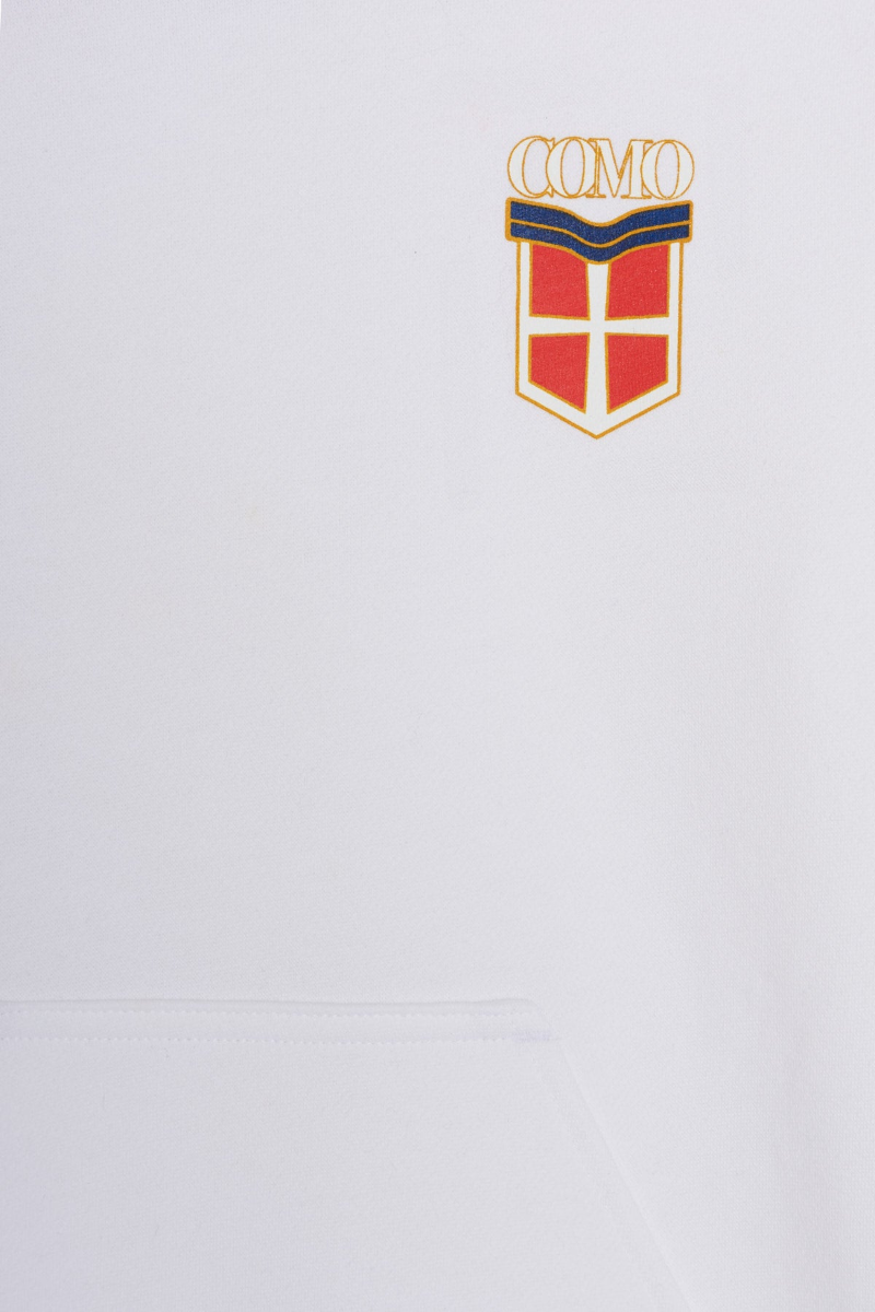 Felpa Bianca Con Cappuccio Crest Adidas X Como 1907 Bambino