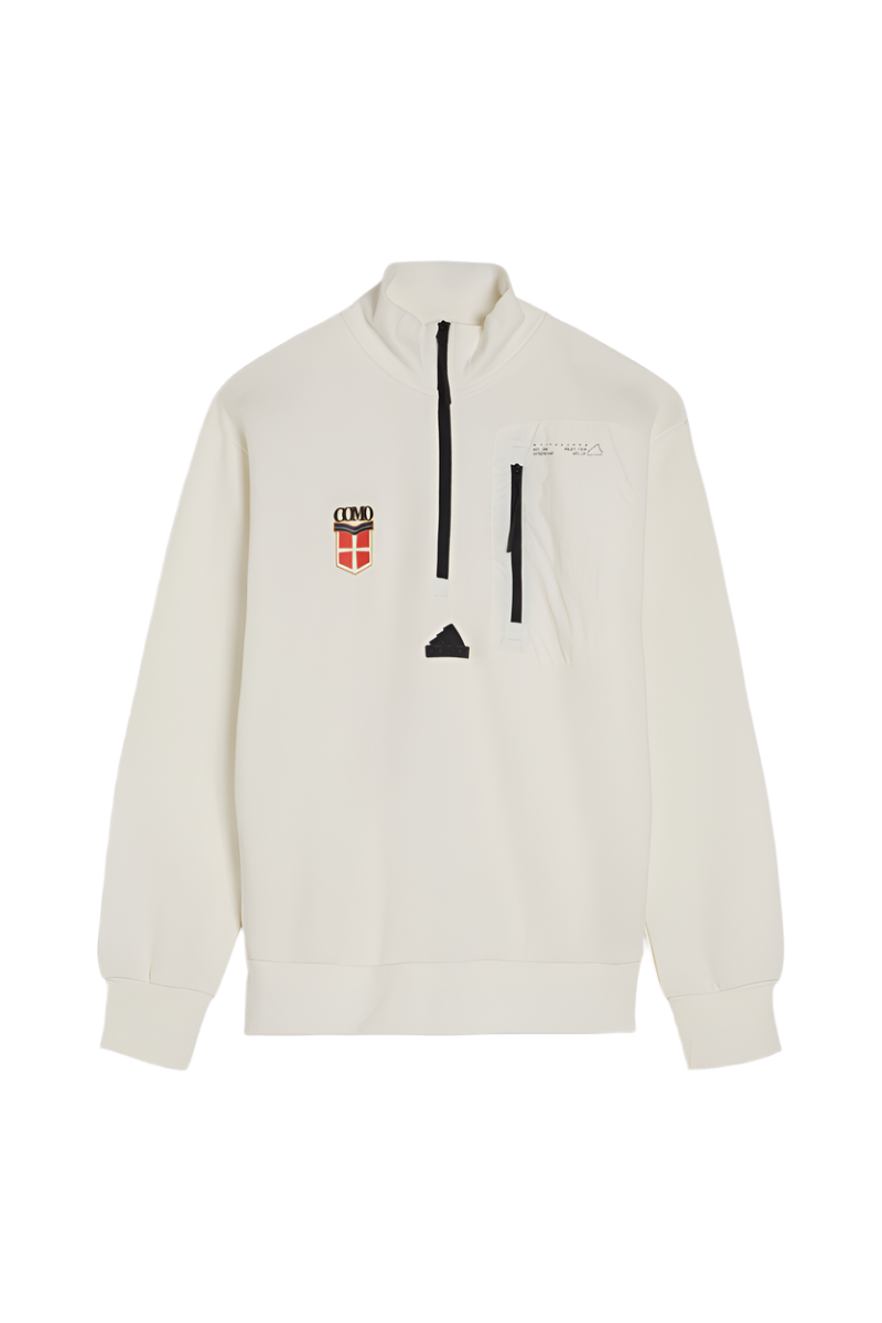 Felpa Crema Con Mezza Zip Crest Adidas X Como 1907